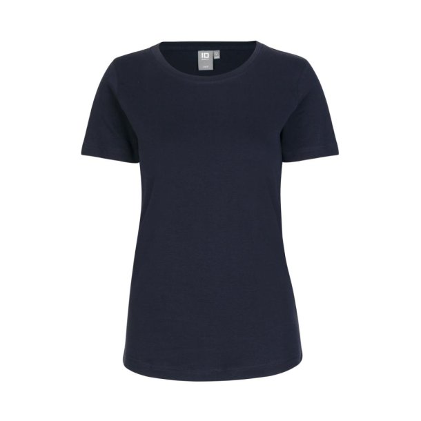 1e-DBK-ID-Interlock T-shirt | dame-0508 fv. Navy