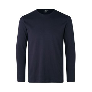 1d-NSK-ID-Interlock T-shirt l/-0518 fv. Navy