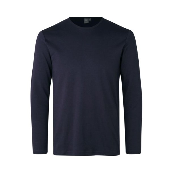 1d-NSK-ID-Interlock T-shirt l/-0518 fv. Navy
