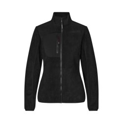 5b-ID-Bonded fleecejakke | dame-0745 fv. Sort