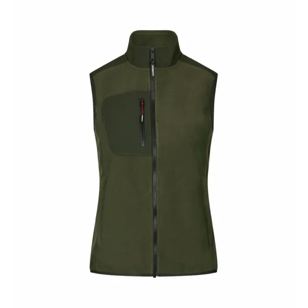 6e-NJF-Bonded fleecevest DAME-0747 fv.Oliven