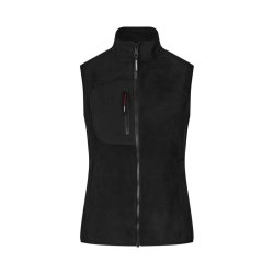 6b-ID-Bonded fleecevest | dame-0747 fv, Sort