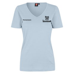1b-SUL-ID-Interlock T-shirt | v-hals | dame-0506 fv.lys bl�