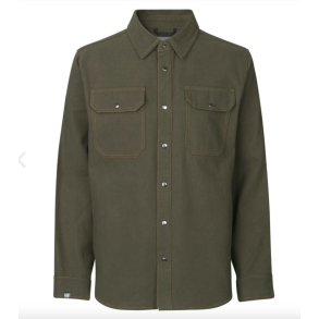 3a-ANG- ID Herre Flannel skjorte 0704-Oliven