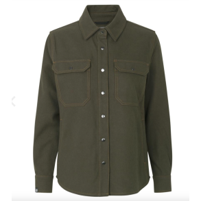 3b-ANG- ID Dame Flannel skjorte 0705-Oliven