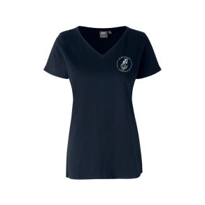 1d-VALSK-ID - Dame Core T-Shirt | V-Hals | 0543-Navy