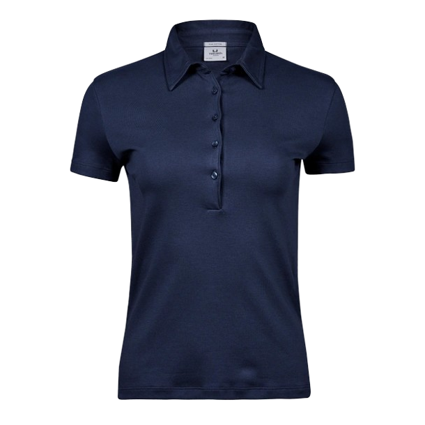 2a-SUHR-TeeJay-Women's Pima Cotton Polo-1441 fv. Navy